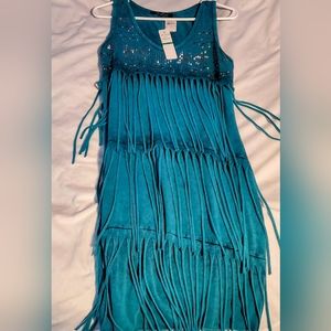 ANNE FRENCH TURQUOISE DRESS